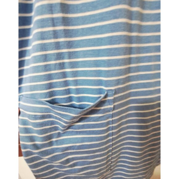 J.Jill Women's 2X Blue Striped 3/4 Sleeve Button Shoulder Sample Top - Picture 4 of 11